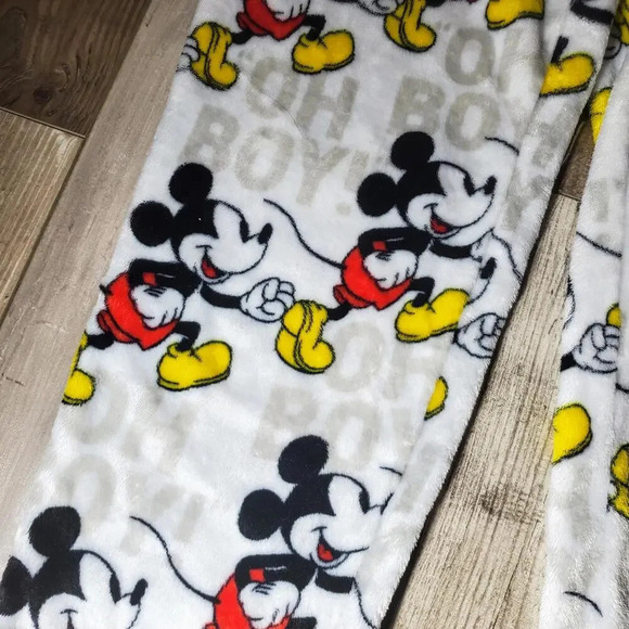 Disney Mickey Mouse Women's Fleece Jogger Sleepwear PJ Bottoms Size Medium 8-10 - Picture 10 of 16